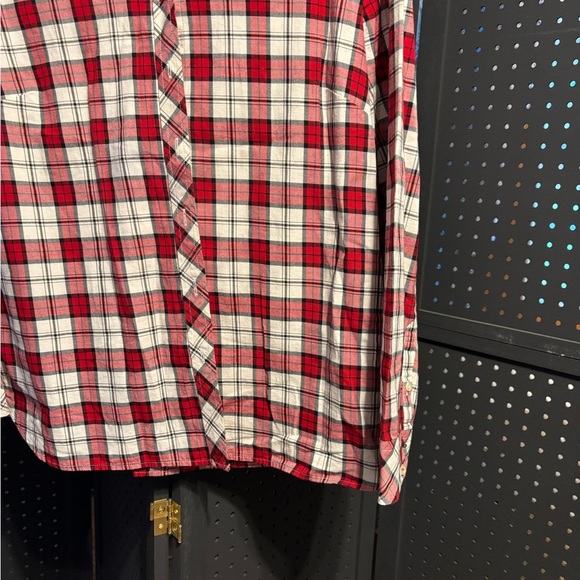 Talbots Red and Cream Checkered Blouse - Picture 7 of 8